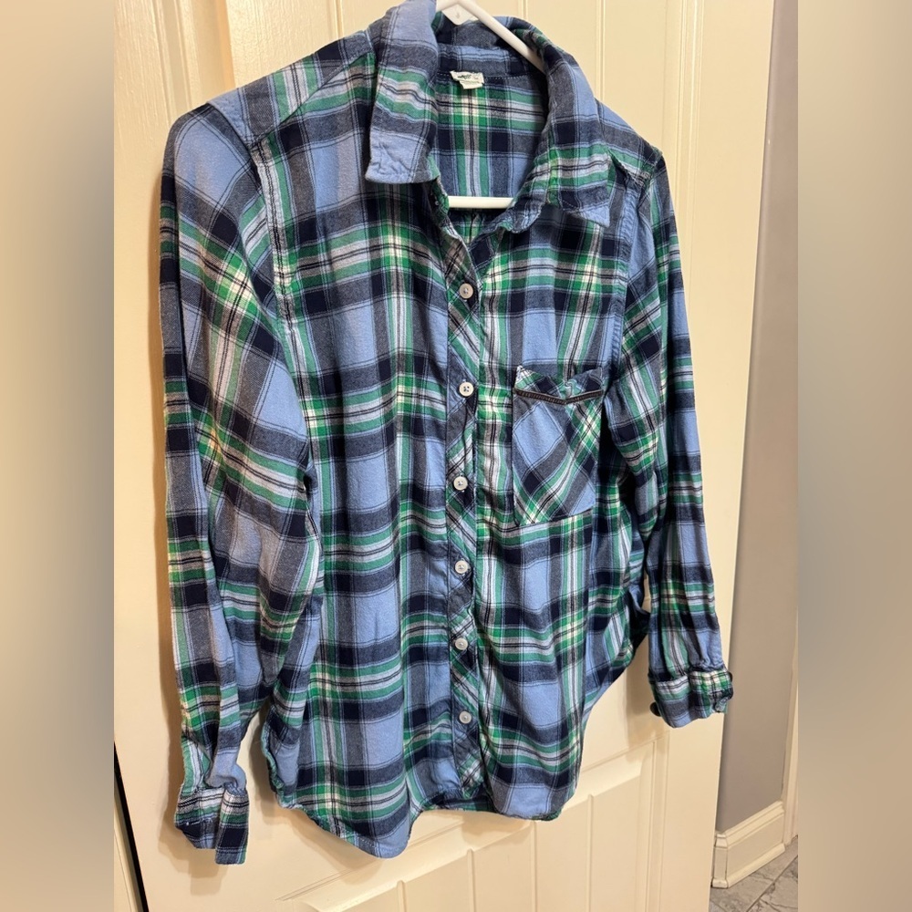 Aerie soft plaid flannel top